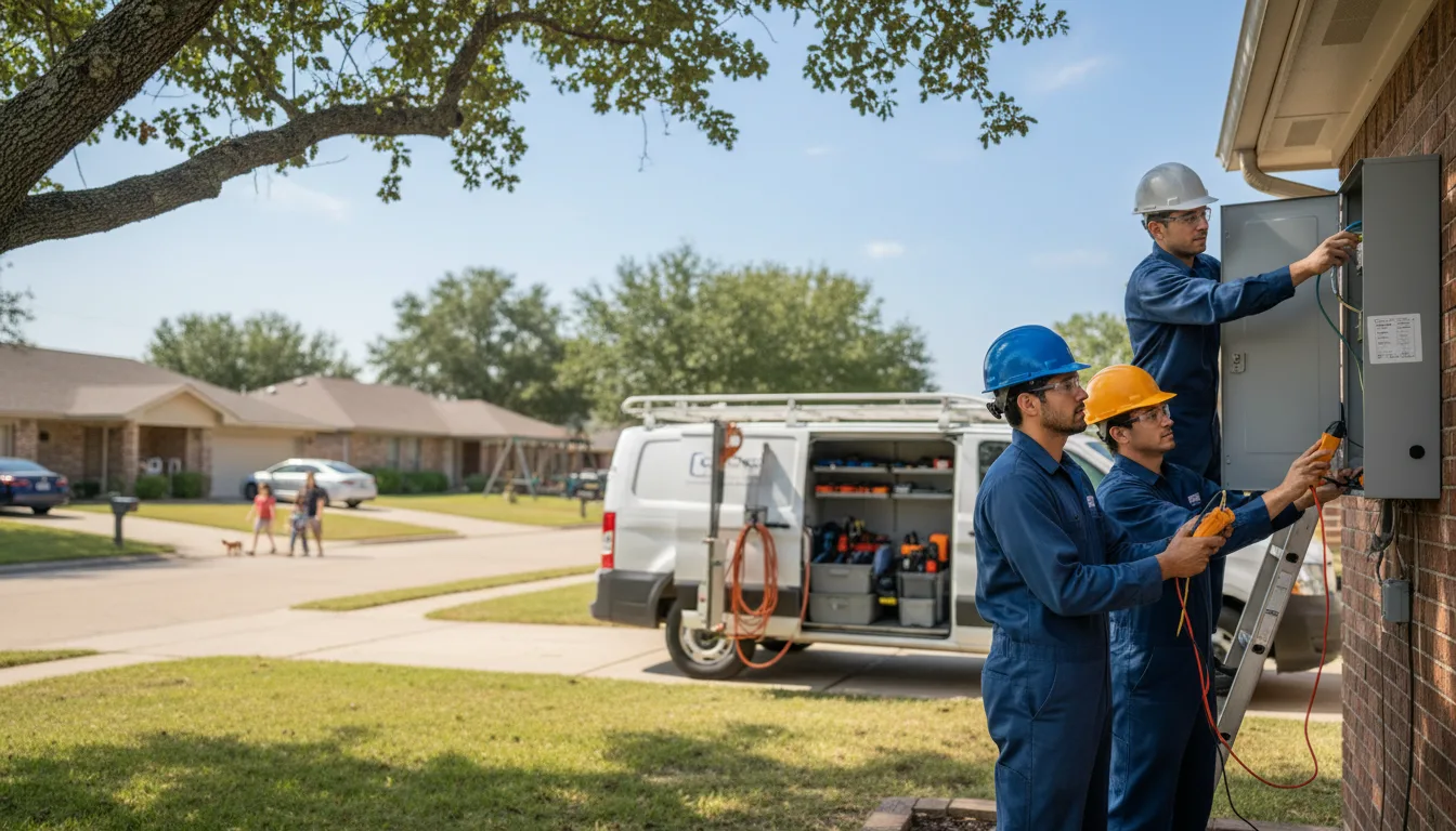 Certified electrician providing emergency electrical services in Hustle, VA